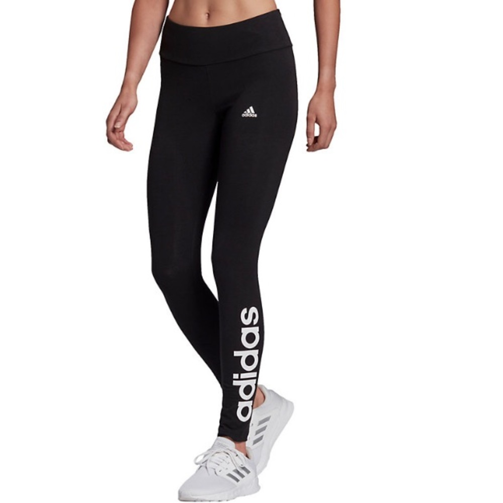 Adidas leggings, NWT 1X (14W-16W) plus size high waist Black leggings logo Women